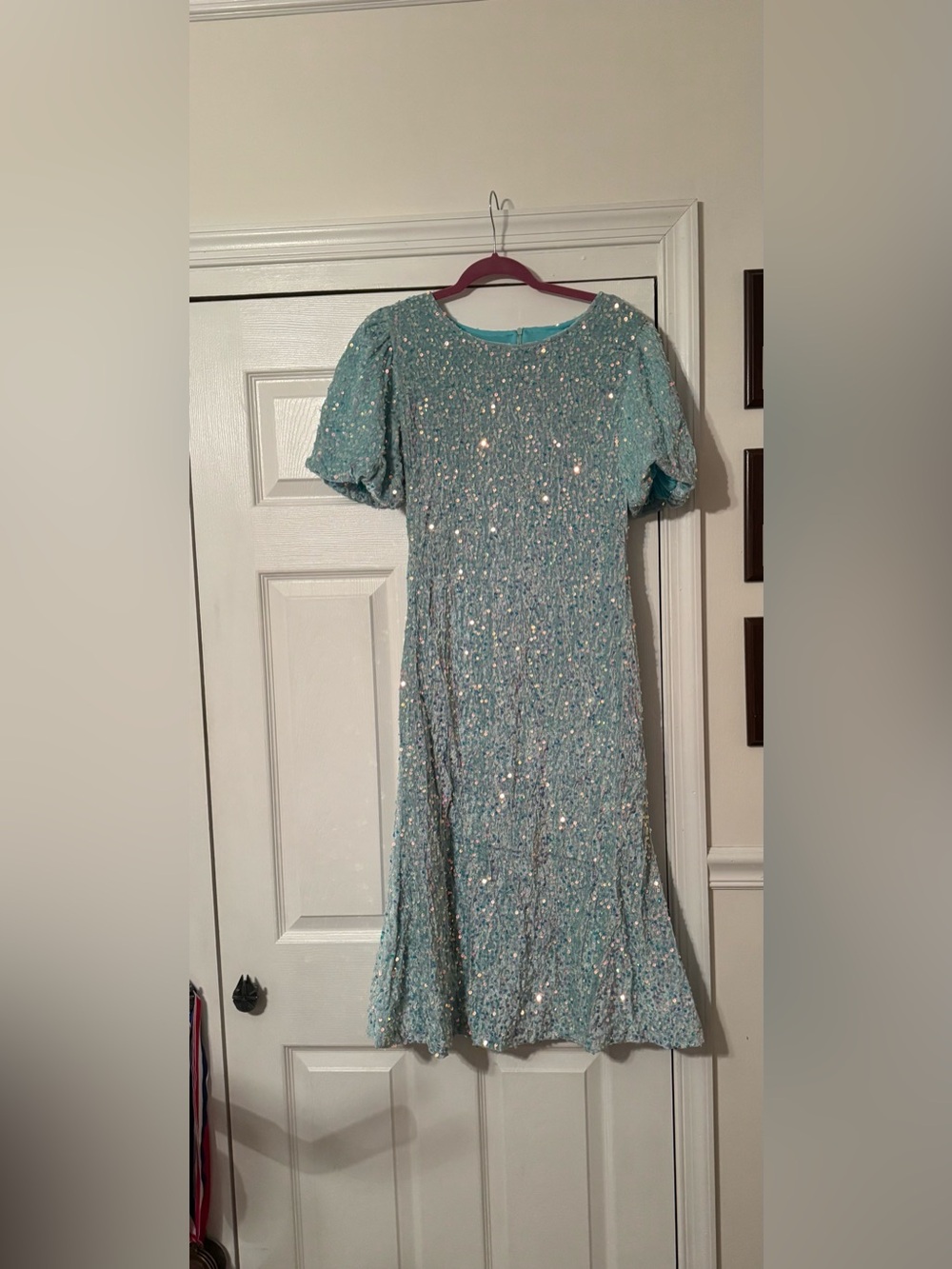 Sparkling Teal Sequin Dress